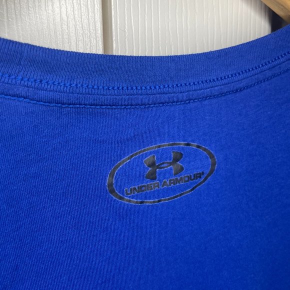 Men's Large Under Armour HeatGear Loose Fitting Blue T-Shirt - Picture 10 of 10